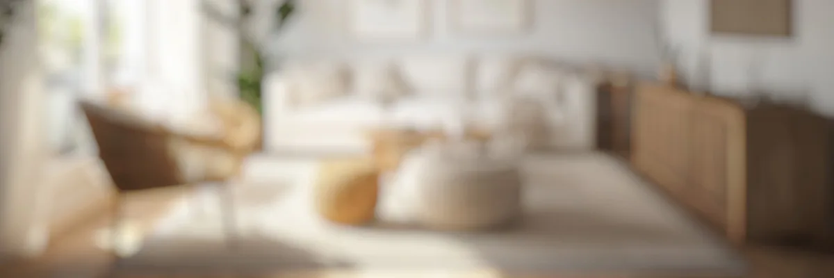 Sumennettu kuva olohuoneesta. Kuva indikoi maalämmön hinnan ja hankinnan järkevyyttä.